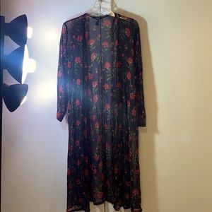 Sheer floral cover up